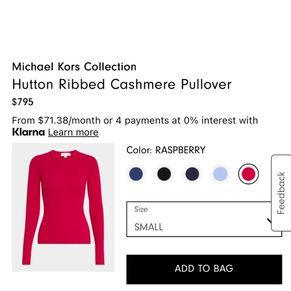 Michael Kors Collection Hutton Rib Knit Cashmere Lightweight Pullover Sweater - Picture 7 of 10